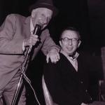 Jimmy Durante hams it up at Chelsea House.